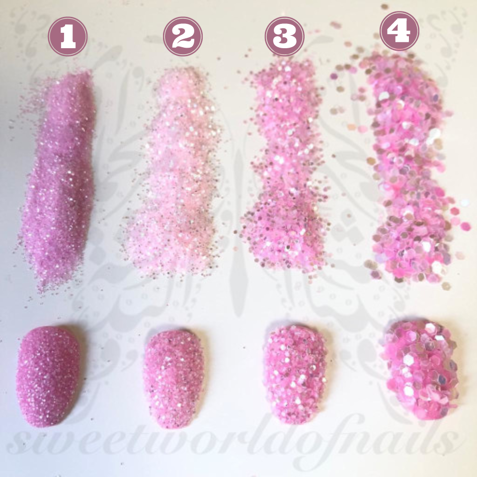 1 Box Pink Purpel Color Nail Glitter Dust Fine Mix Nail Sequins Acrylic  Glitter Powder Manicure 3D Nail Art Decoration10ml