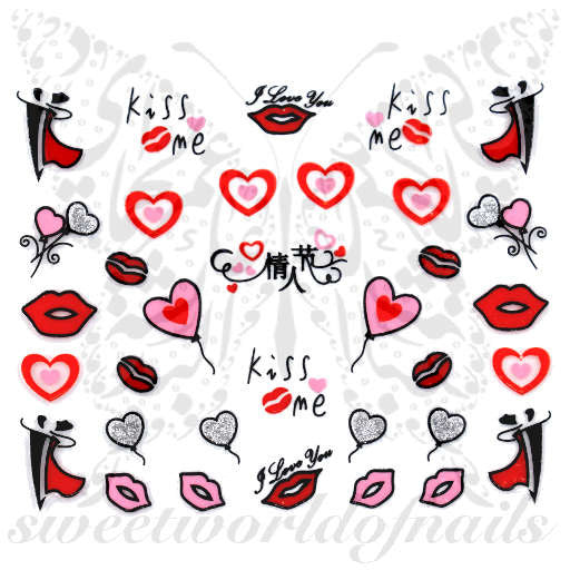 Week Of Love Valentine's Nail Art Challenge: Kisses - Kerruticles