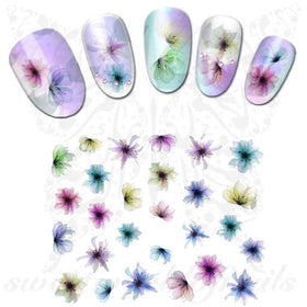 Watercolor Nail Art Watercolor Flowers Nail Stickers