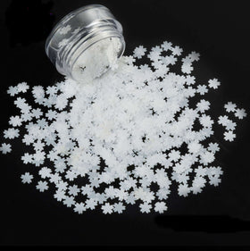 White 3D Cherry Blossom Flowers Spring Nail Decoration