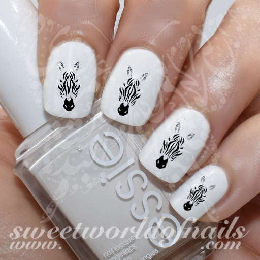 Zebra Nail Art Zebra Face Nail Water Decals Water Slides