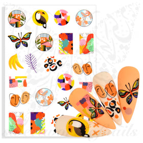 Abstract Face Nail Art Stickers