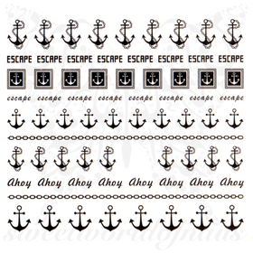 Summer Nail Art Anchor Nail Water Decals