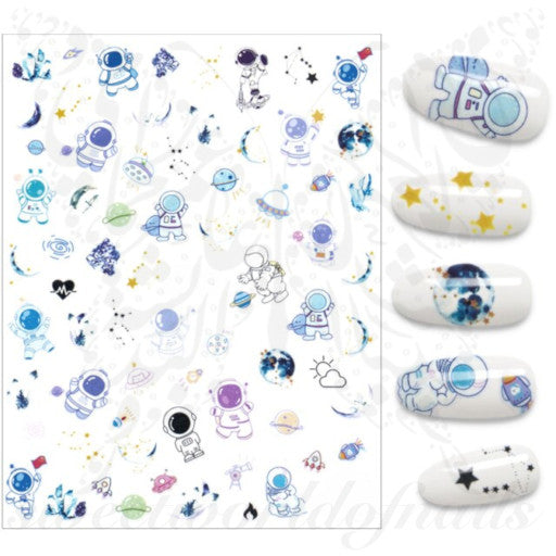 Space Nail Art Stickers, Shipping Worldwide