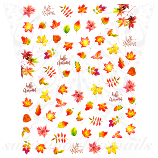 Autumn Nail Art Leaves Stickers