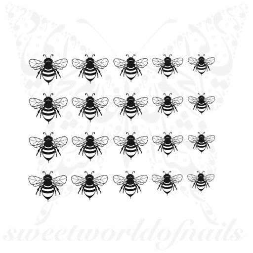 Bee Nail Art Nail Water Decals