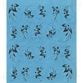 Flower Nail Art Black Flowers Nail Water Decals 