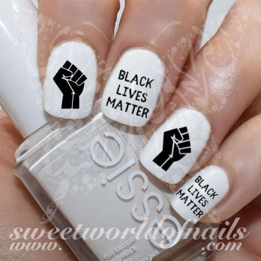 Black Lives Matter Nail Art Water Decals