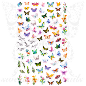 Spring Nail Art Butterflies Nail Stickers