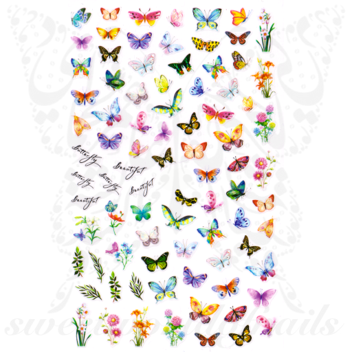 Spring Nail Art Butterflies Nail Stickers