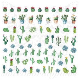 Cactus Nail Art Nail Water Decals 
