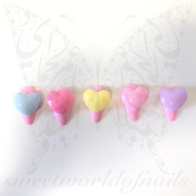 Candy Heart Resin 3D Nail Art