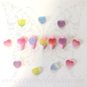 Candy Heart Resin 3D Nail Art