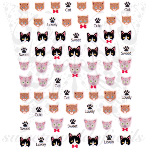 Cat Nail Art Nail Stickers