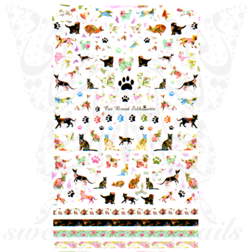 Cat Nail Art Nail Stickers