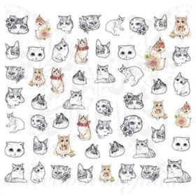 Cat Nail Art Water Decals