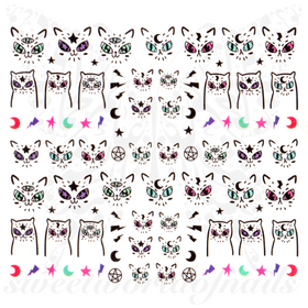 Cat Nail Art Water Decals