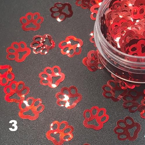 Cat Paw Nail Art Glitter Confetti Nail Decoration