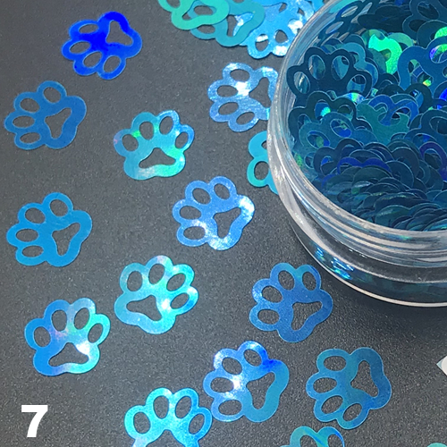 Cat Paw Nail Art Glitter Confetti Nail Decoration