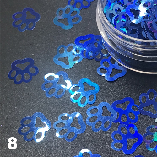 Cat Paw Nail Art Glitter Confetti Nail Decoration