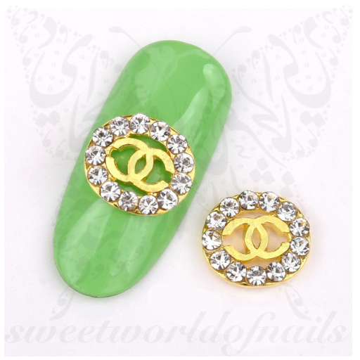 3D C Nail Art Charms Rhinestones / 2pcs