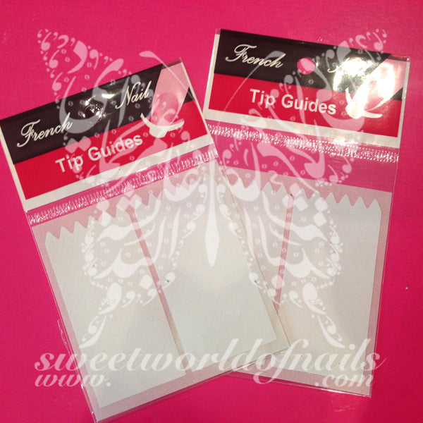 Chevron Nail Tip Guides Stickers / 2 sheets