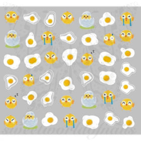 Chick Egg Nails Water Decals