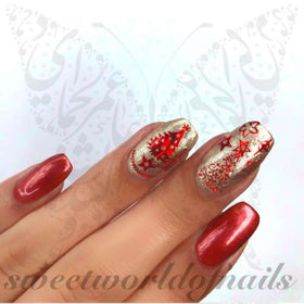 Metallic Christmas Tree Nail Stickers