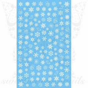 Christmas Nail Art White Snowflakes Nail Stickers