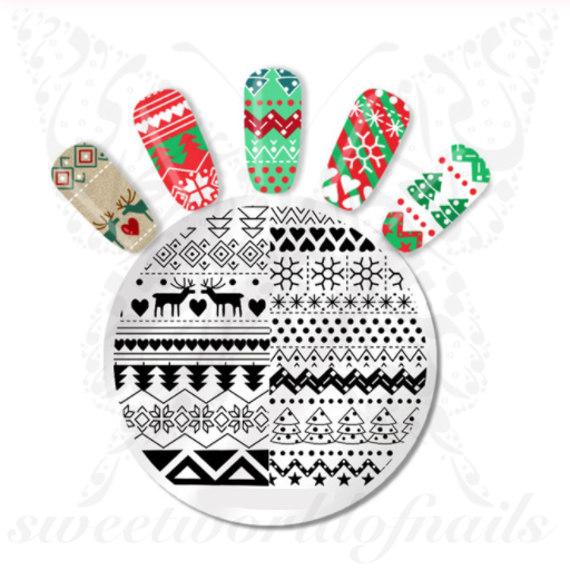 Christmas Pattern Reindeer Nail Stamping Plate