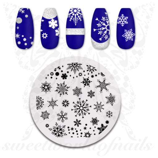 Christmas Snowflakes Nail Stamping Plate