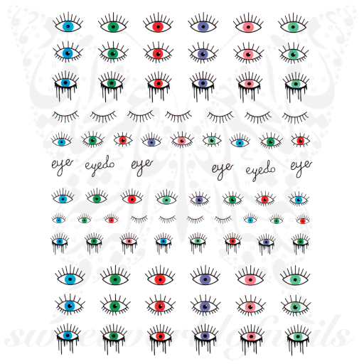 Evil Eye Nail Art Nail Stickers
