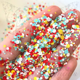 Colorful Round Nail Art Confetti Glitter