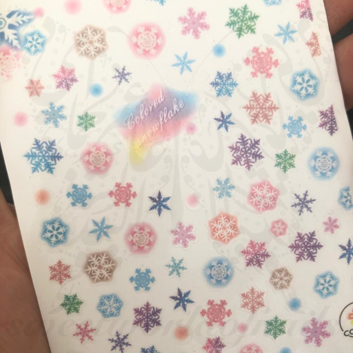 Colorful Snowflakes Nail Stickers