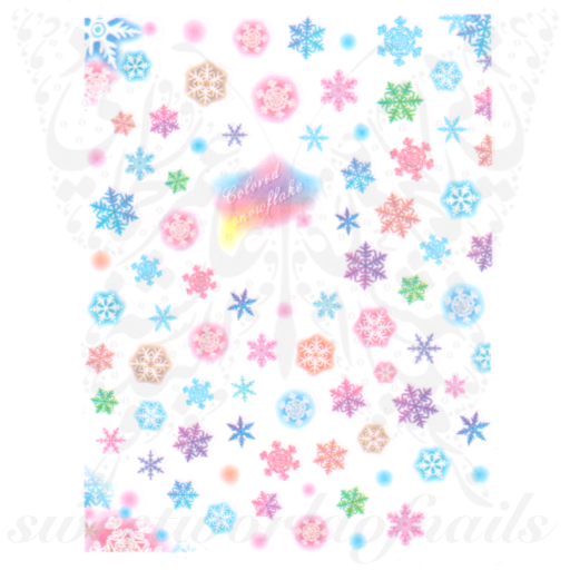 Colorful Snowflakes Nail Stickers