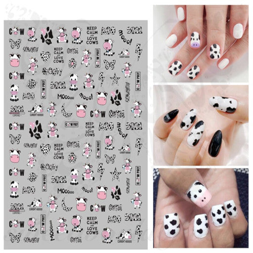 Cow Nail Art Nail Stickers