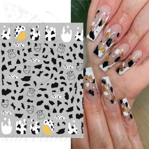 Cow Nail Art Nail Stickers