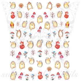 Hedgehog Nails Cute Animal Nail Stickers