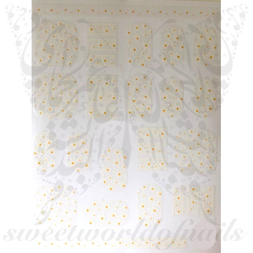 Daisy Flower Nails Full Stickers