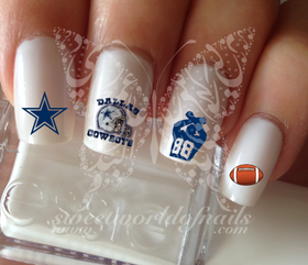 Dallas Cowboys Football Nail Art Water Decals