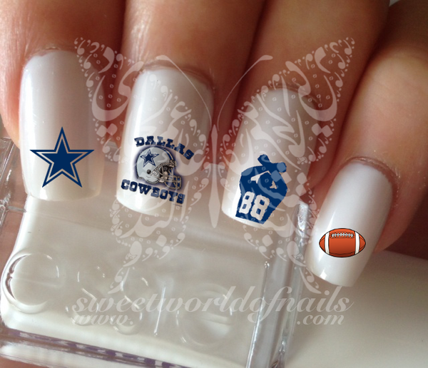 Dallas Cowboys Football Nail Art Water Decals