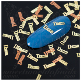Damn Nails Gold Copper Thin Metallic Nail Charms