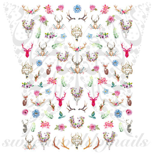 Deer Nail Art Stickers