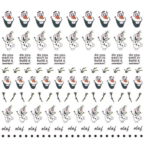 Frozen Olaf Snowman Do You Want to build a snowman Nail Art Water Decals