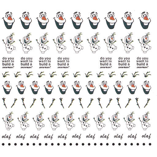 Frozen Olaf Snowman Do You Want to build a snowman Nail Art Water Decals