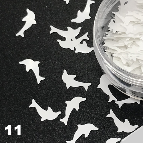 Dolphin Nail Art Glitter Confetti Nail Decoration