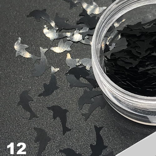 Dolphin Nail Art Glitter Confetti Nail Decoration