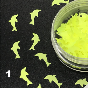 Dolphin Nail Art Glitter Confetti Nail Decoration