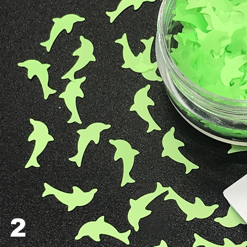 Dolphin Nail Art Glitter Confetti Nail Decoration