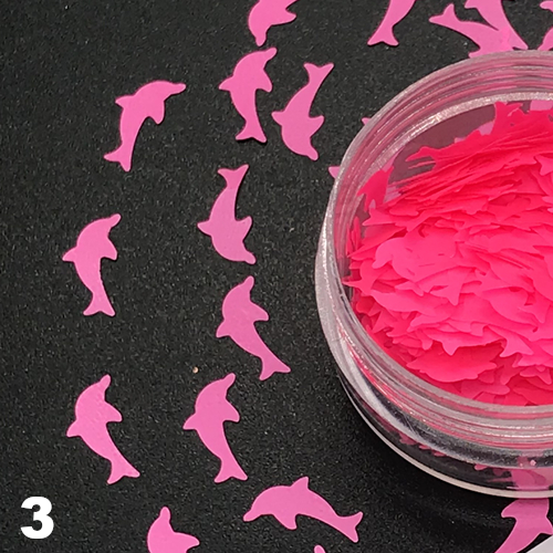 Dolphin Nail Art Glitter Confetti Nail Decoration